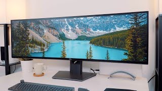 Hands-On With Dell's Massive 49-Inch 5K Ultrawide Display - YouTube