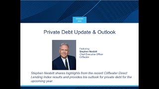 Cliffwater: Private Debt - Yield, Safety and the Emergence of