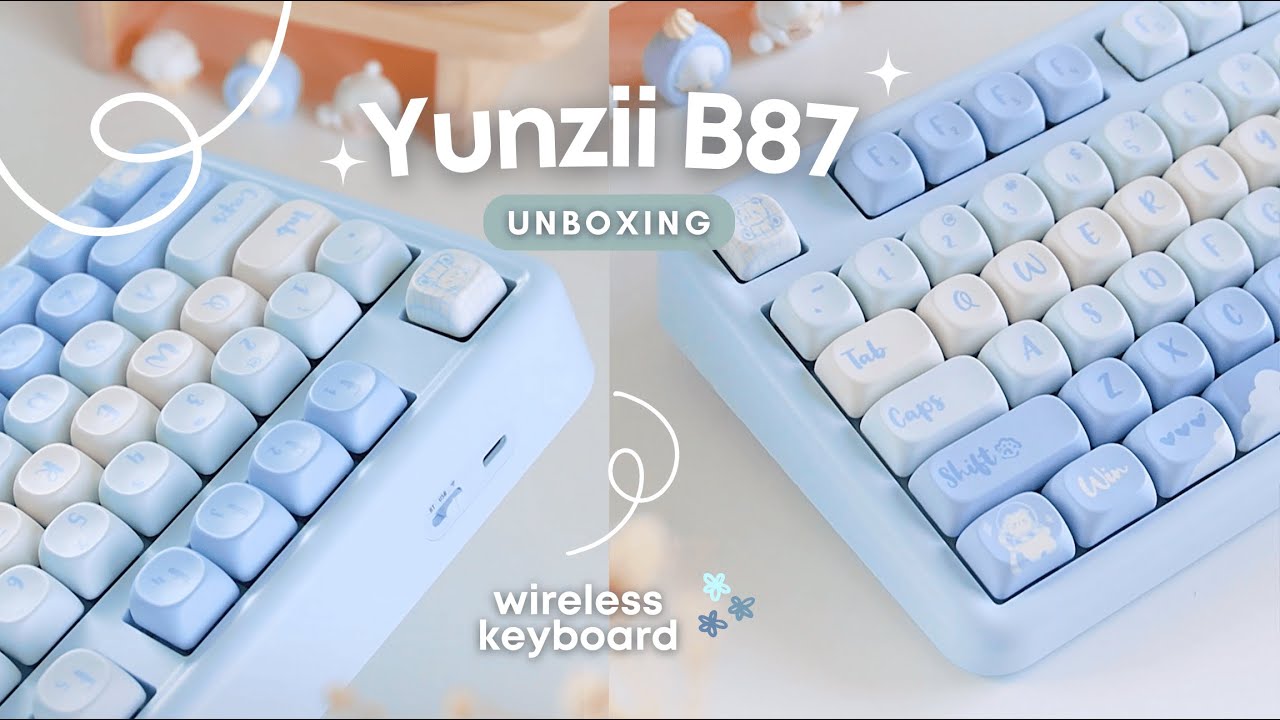 YUNZII B87」cute VIA/QMK keyboard & matching wrist rest