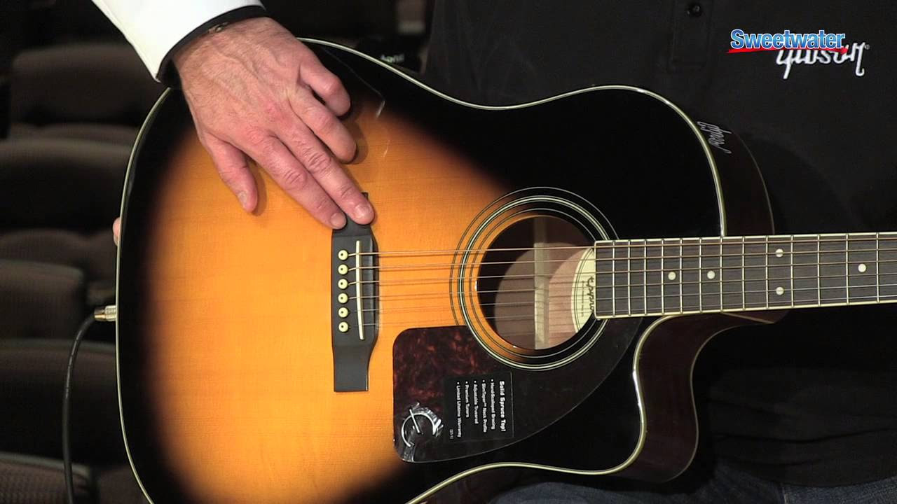 Epiphone AJ-220SCE Acoustic-electric Guitar Demo - Sweetwater