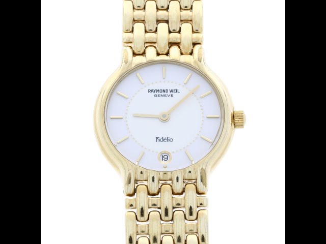Raymond Weil Watch Ladies Geneve Fidelio Swiss 18K Gold Plate 4702