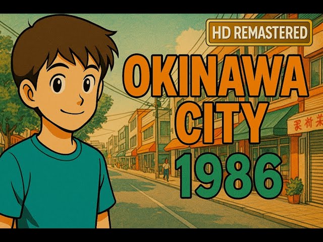 HD Remastered – Walking Through Okinawa City in 1986 (Restored VHS