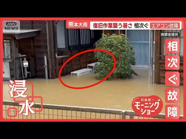上空から見る熊本大雨の爪痕「田んぼが水没」農作物にも大きな被害