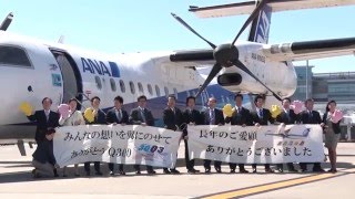 ANA ボンバルディア DHC-8-300（Q300） 羽田(HND) → 三宅 ラスト