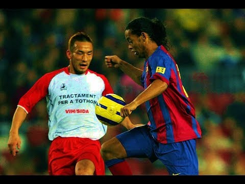 中田英寿 バルセロナ相手に弾丸ゴール&アシスト イニエスタ、メッシ