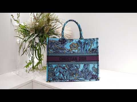 CHRISTIAN DIOR ブックトート バッグ ラージ トワル ドゥ ジュイ