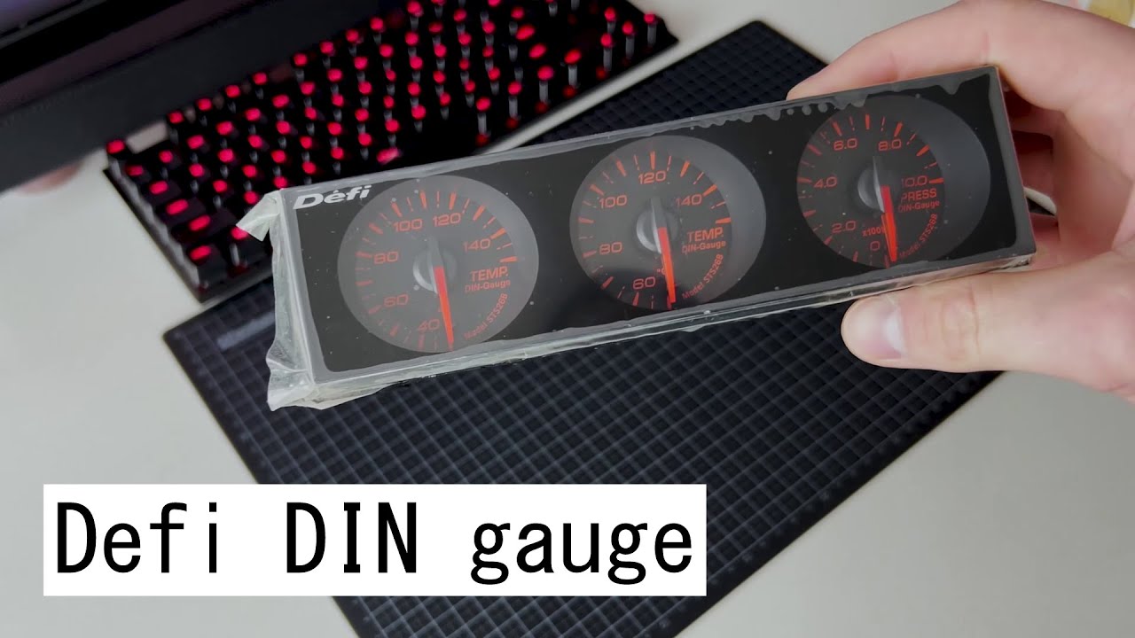 Defi DIN-Gauge unboxing and modification - YouTube