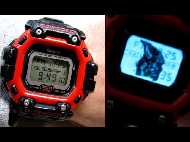 G Shock DW 8300 custom red viking unboxing and review by