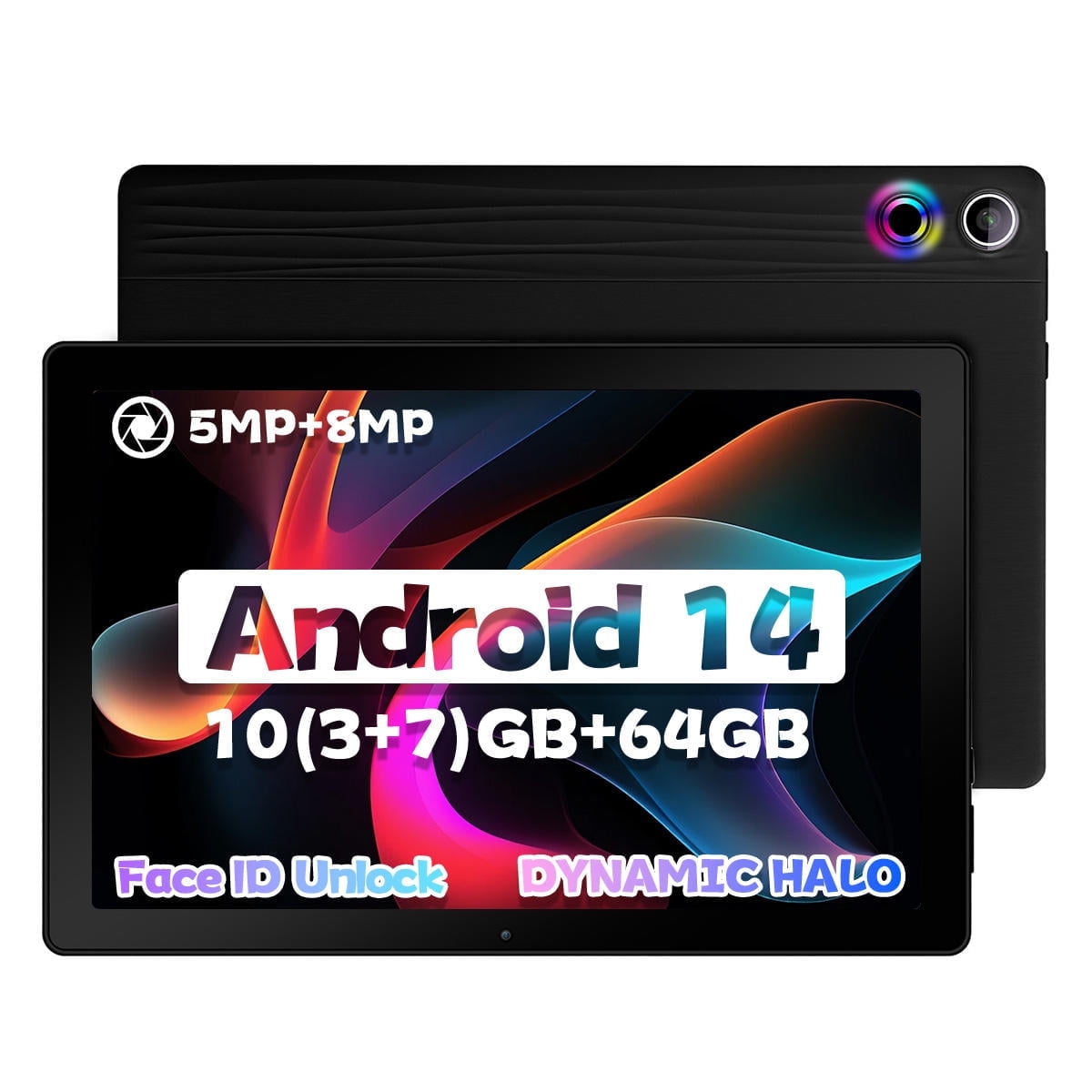 10.1 Inch Android 14 Tablet, Octa-core Touch Screen Tablet, 5MP+