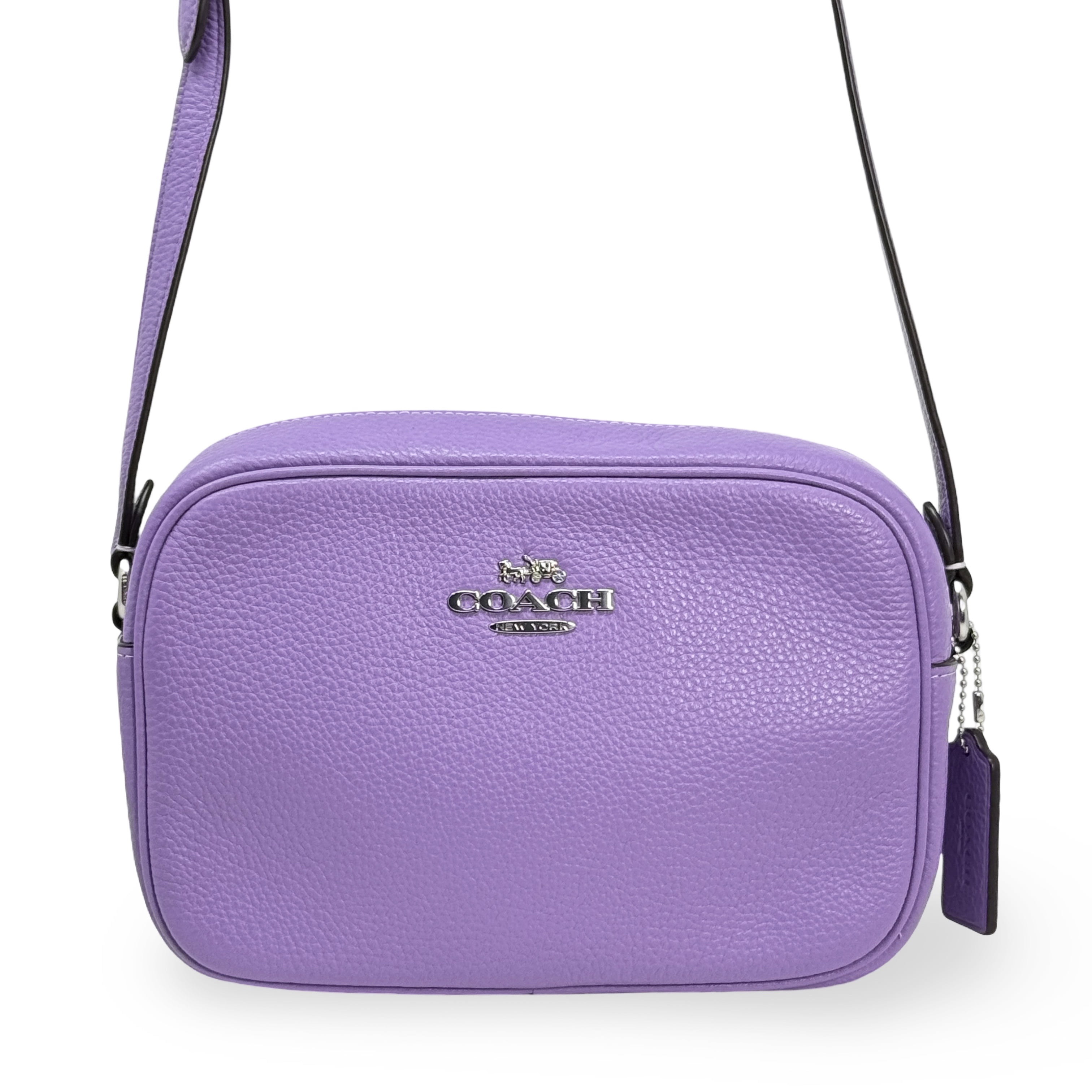 Coach Women's Jamie Top Zip Camera Crossbody Bag in Pebbled