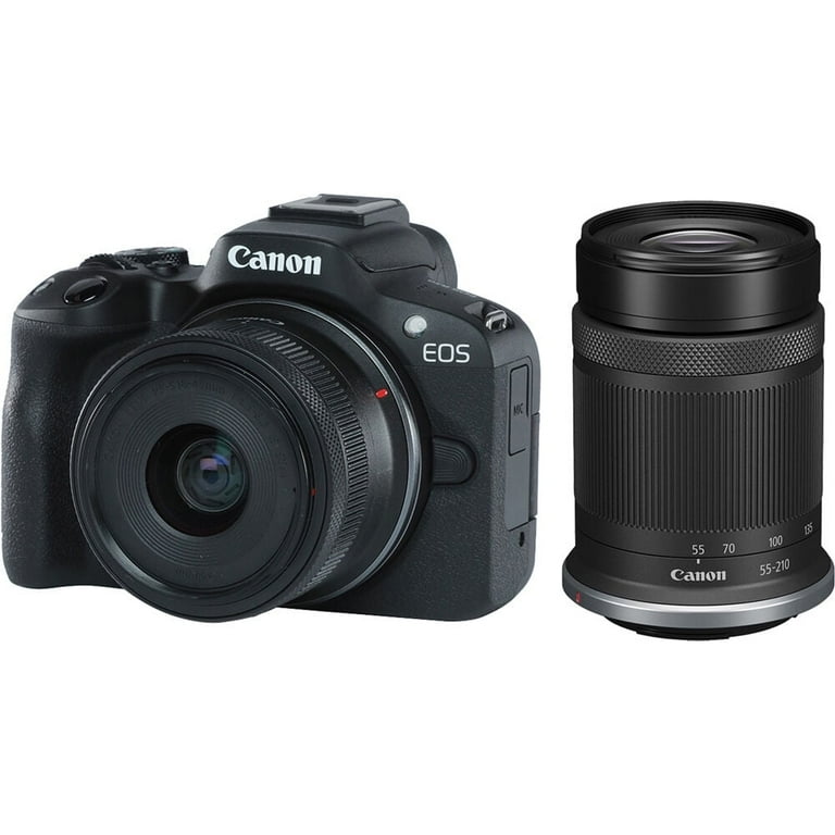 Canon EOS R50 Mirrorless Camera Bundle with 18-45mm and 55-210mm