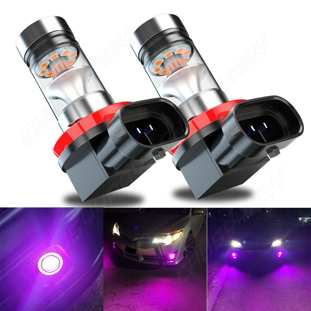 H11 H8 H9 LED Fog Light Pink purple 20-SMD Bulbs Pack of 2 Fog