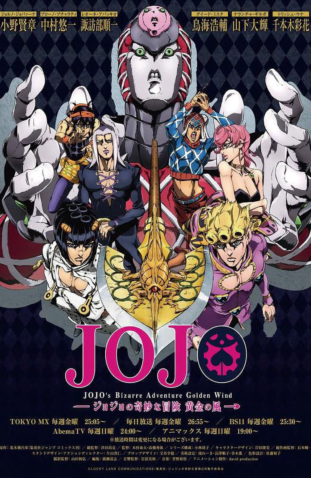 JoJo's Bizarre Adventure Poster Limited Anime Version, Size