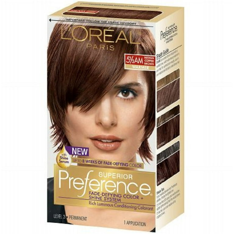 L'Oreal Superior Preference, 5-1/2 AM Medium Copper Brown 1 ea
