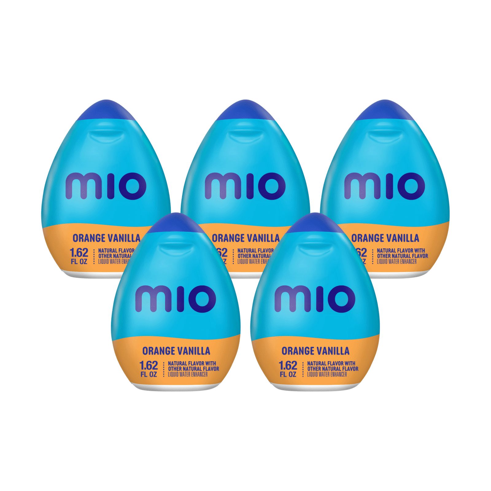 Mi & O Orange Vanilla Liquid Water Enhancer, 1.62 fl oz, Pack of 5