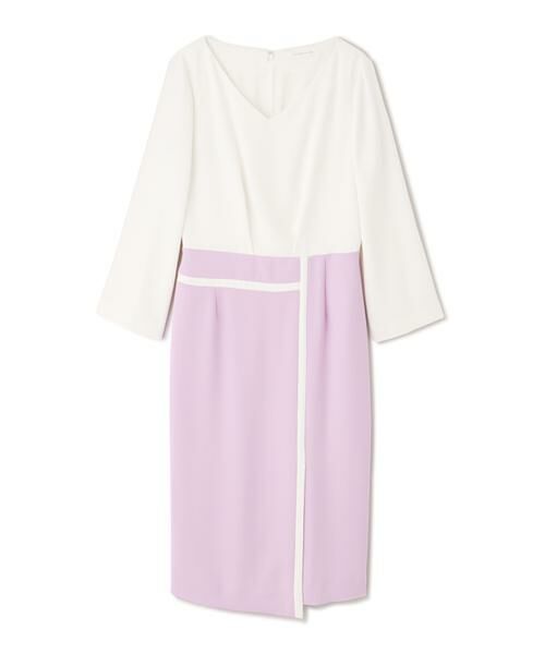 セール】 ◇バイカラーブロックワンピース （ミニ丈・ひざ丈ワンピース