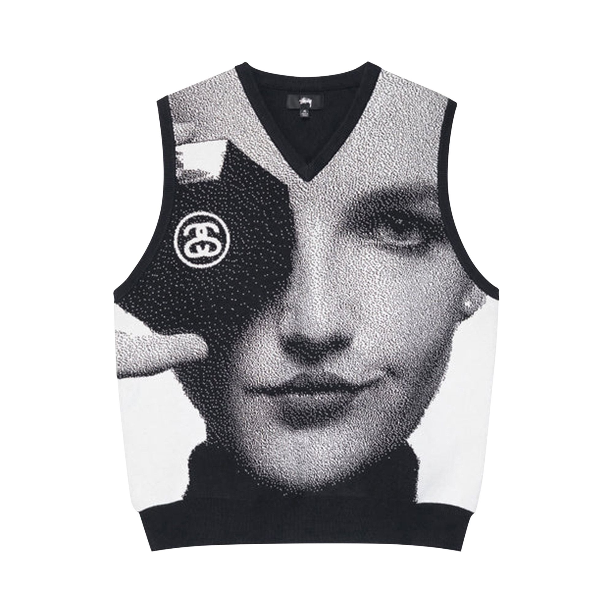 Buy Stussy Photo Jacquard Vest 'Black' - 117155 BLAC | GOAT