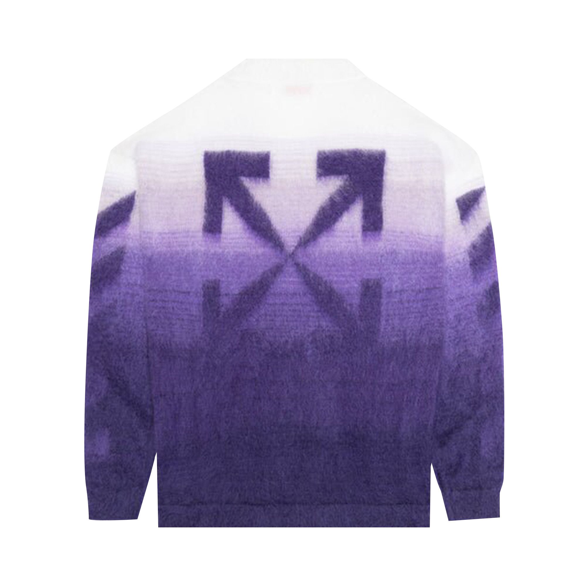 Buy Off-White Diag Arrow Brushed Knit Crew 'Purple