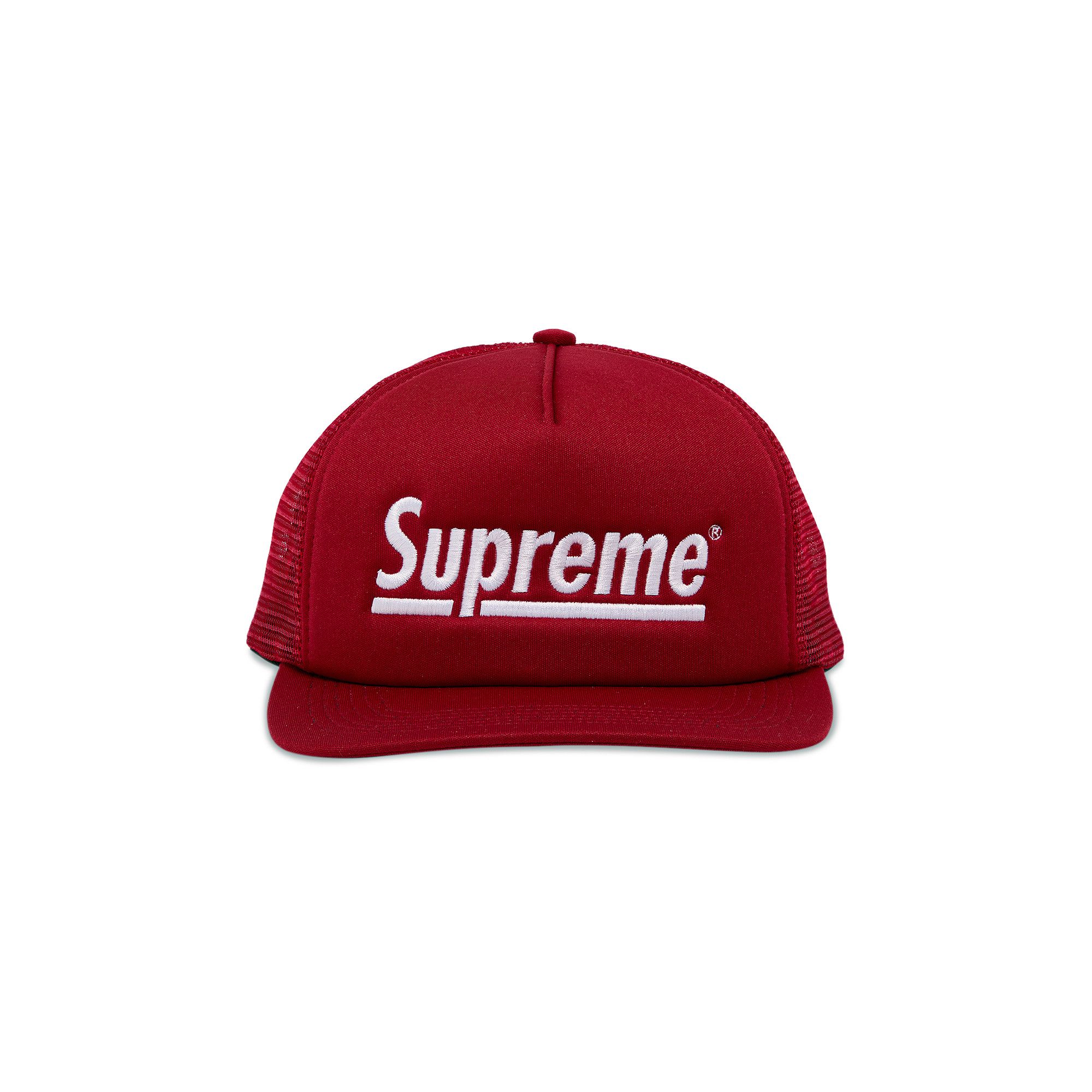 Buy Supreme Underline Mesh Back 5-Panel 'Cardinal' - FW24H22