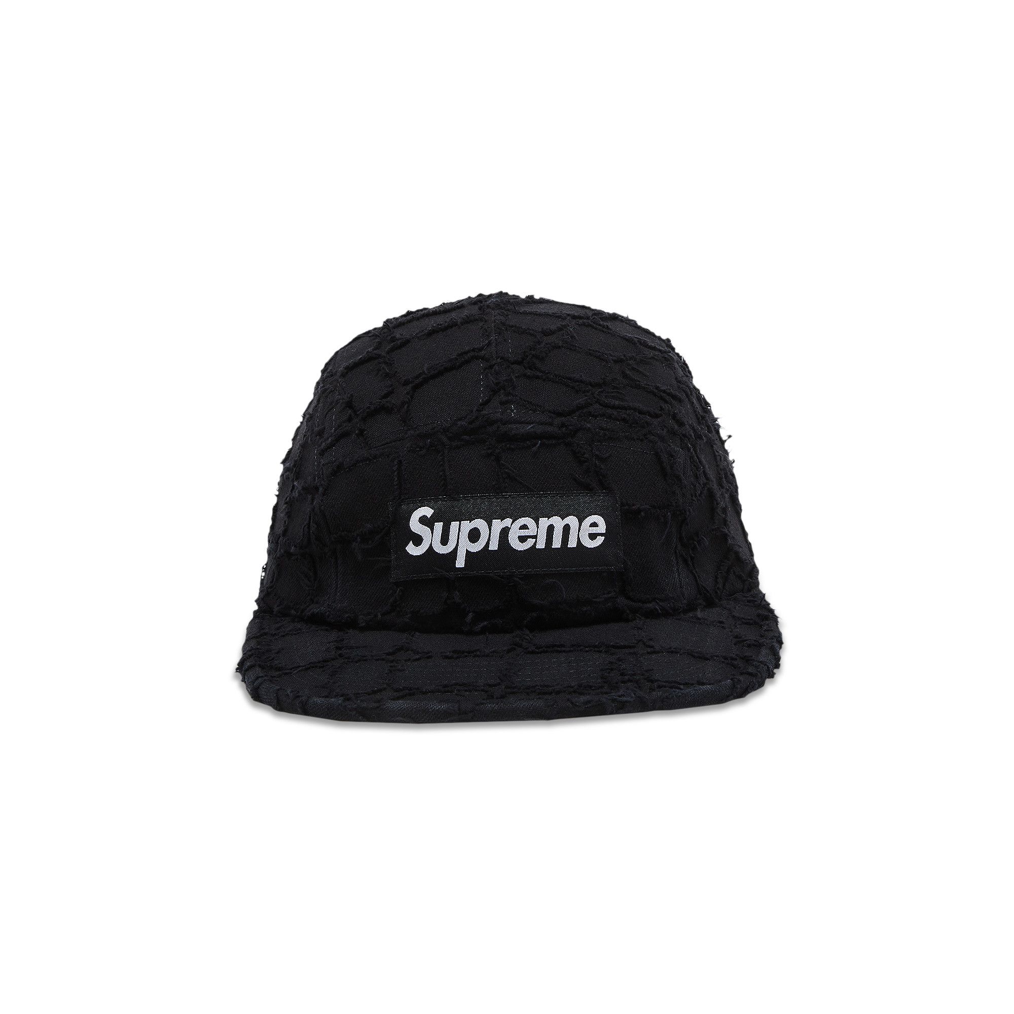 Buy Supreme Frayed Croc Denim Camp Cap 'Black' - SS25H5 BLACK | GOAT