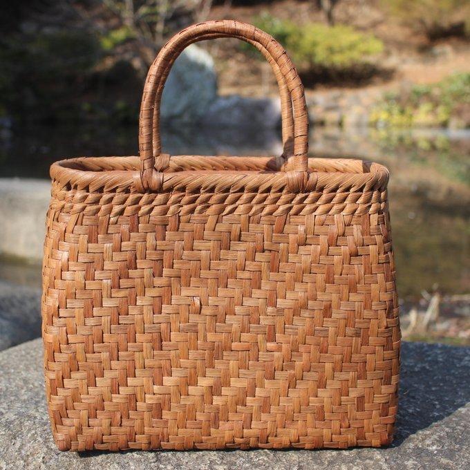 山葡萄 かごバッグ 網代編み やまぶどう 山ぶどう カゴバッグ 持ち手