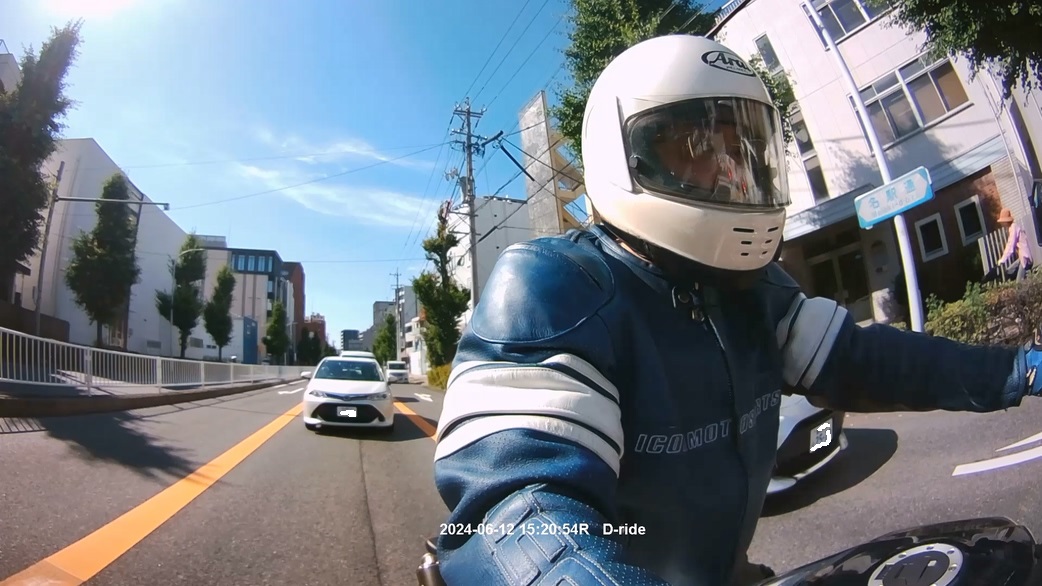 D-ride® ミラー一体型バイク用バックミラー内蔵型前後ドライブ