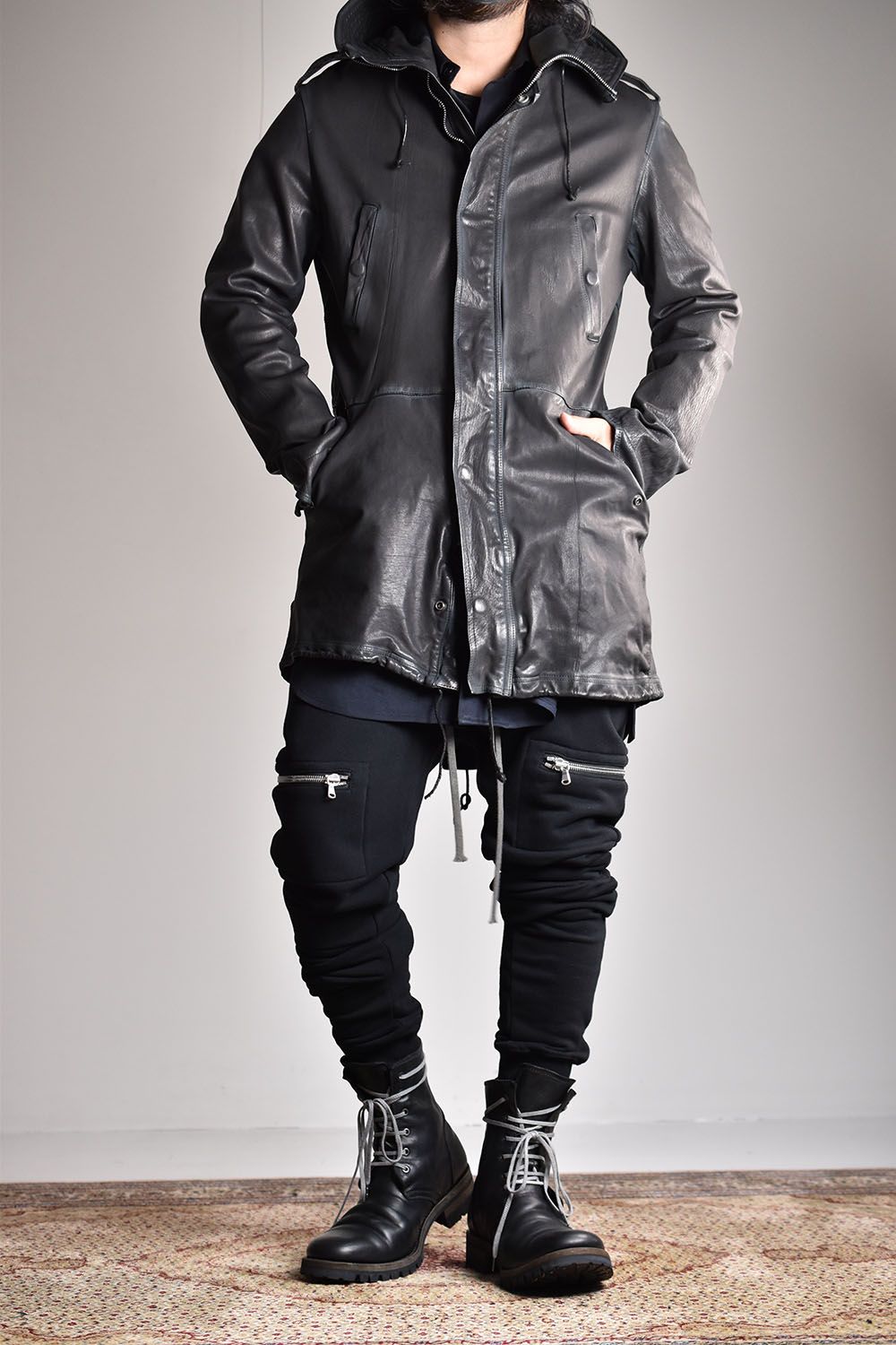 BACKLASHゴートタンニンレザーモッズコート