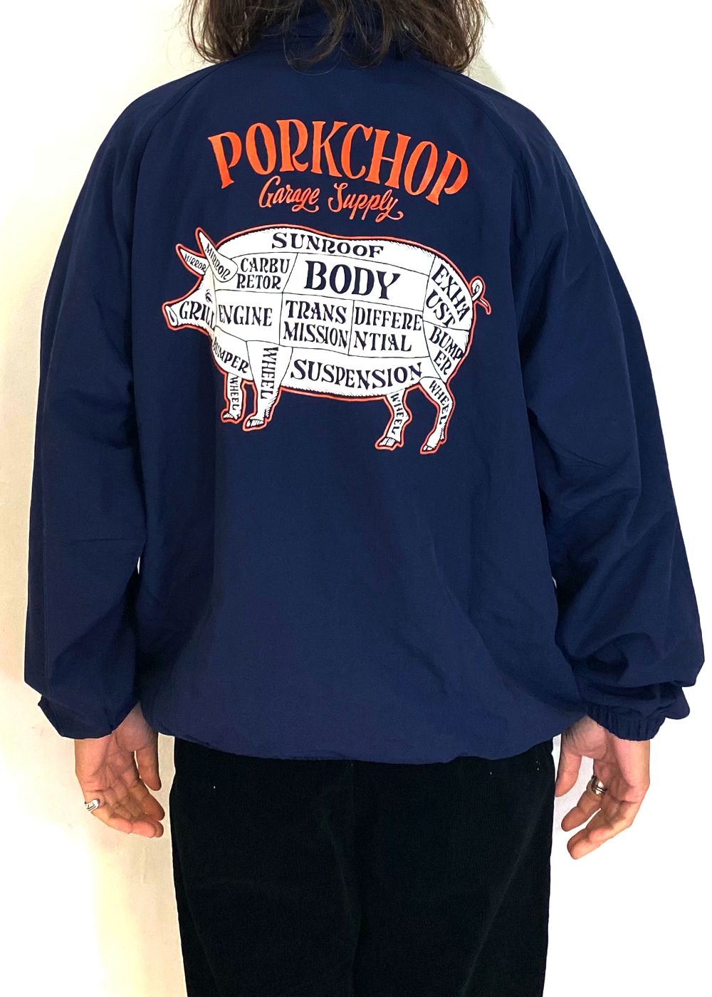 PORKCHOP GARAGE SUPPLY - PORK BACK NYLON JKT (GRAY) / ポークバック