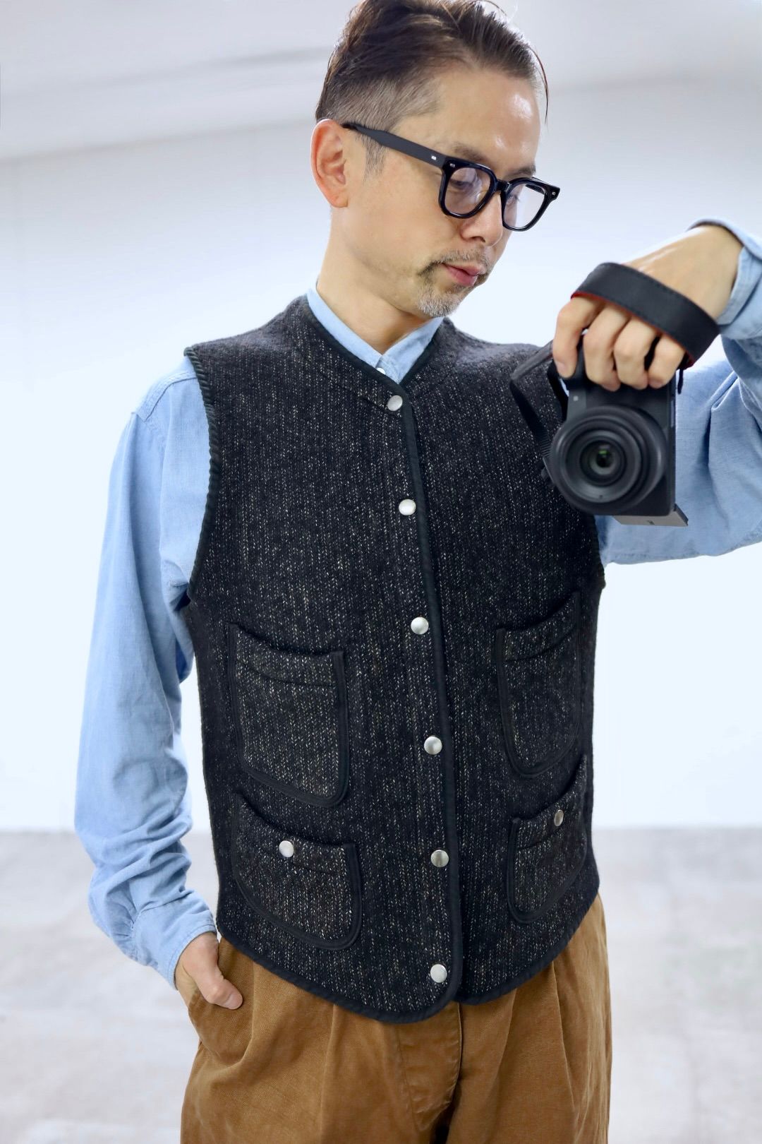 BOWWOW - BOW WOW 25FWバウワウ ベストB CLOTH VEST AGED(BW252-BCV