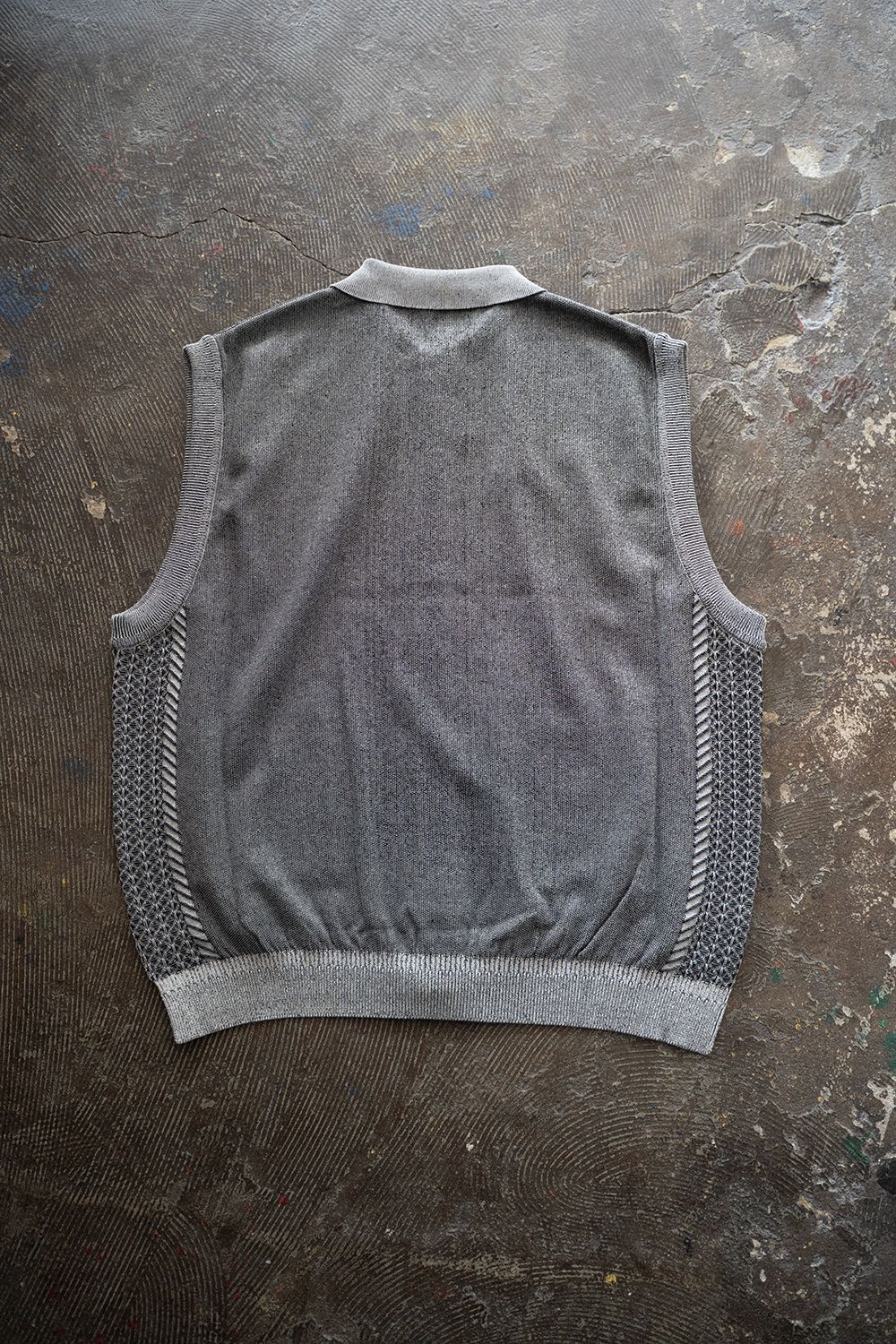 YASHIKI - 【ラスト1点】【25SS】Kinkai collar Vest(MIX GRAY) | Salty