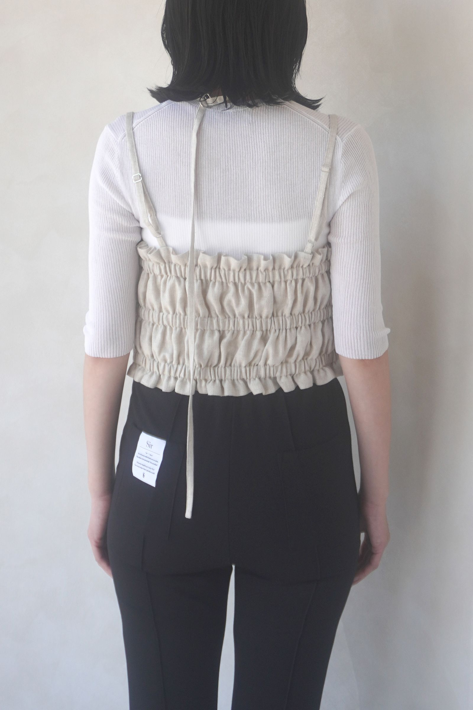 VERSEAU - ウォッシャブルリネンバルーンドレープキャミソール