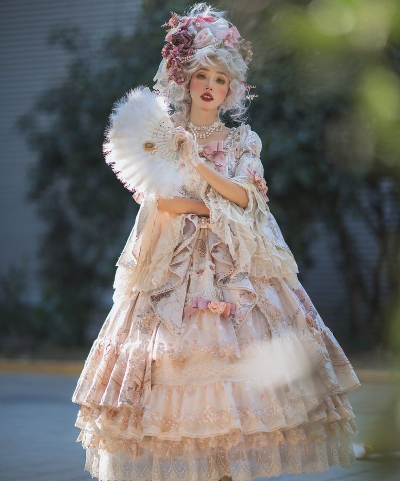 Miss Point エリザベス ロリィタ ドレス ピンク 薔薇花柄ワンピース