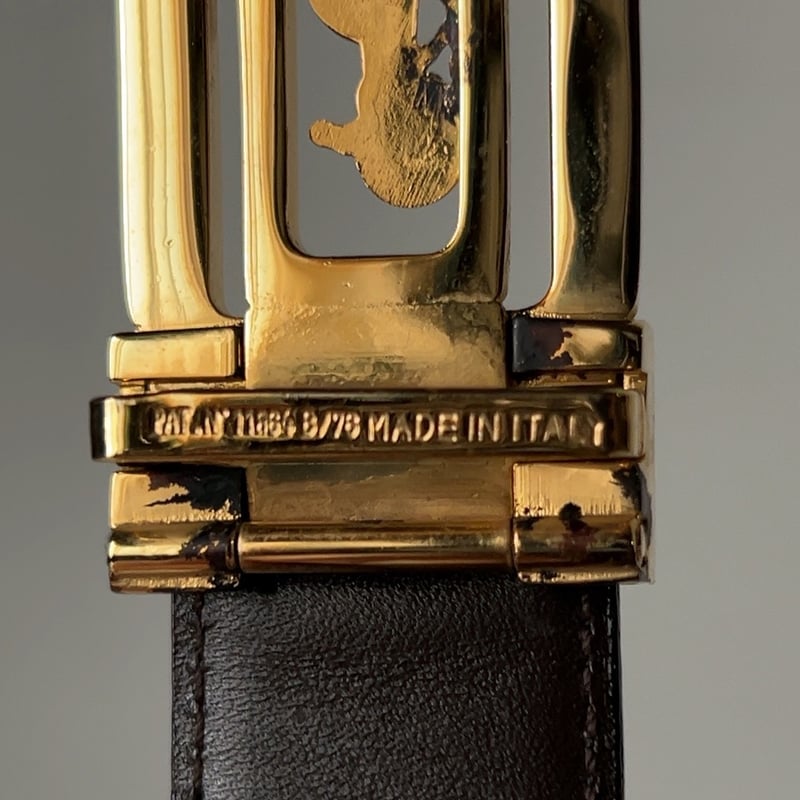 CELINE オールドセリーヌ 馬車金具 バックル レザーベルト