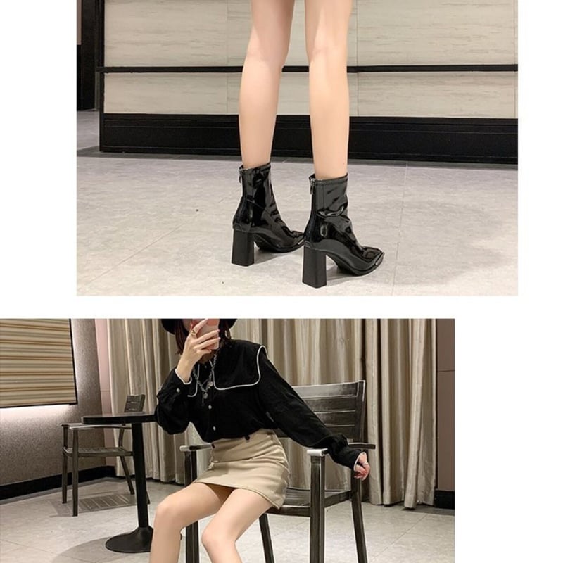 エナメル ショートブーツ | PLASTIC BUNNY