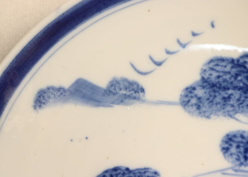 大正～昭和戦前染付山水図8寸皿 | 吉祥寺PukuPuku