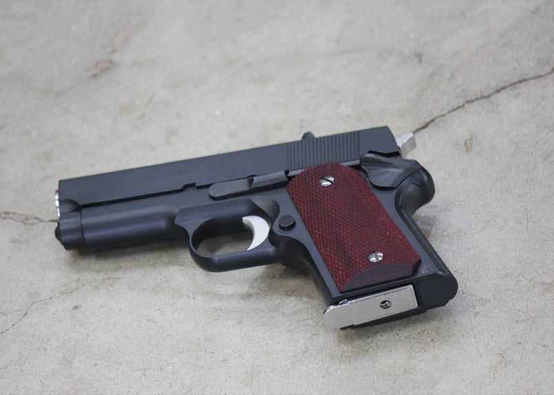 ウッドグリップ｜東京マルイ デトニクス.45｜フルチェッカー/レッド