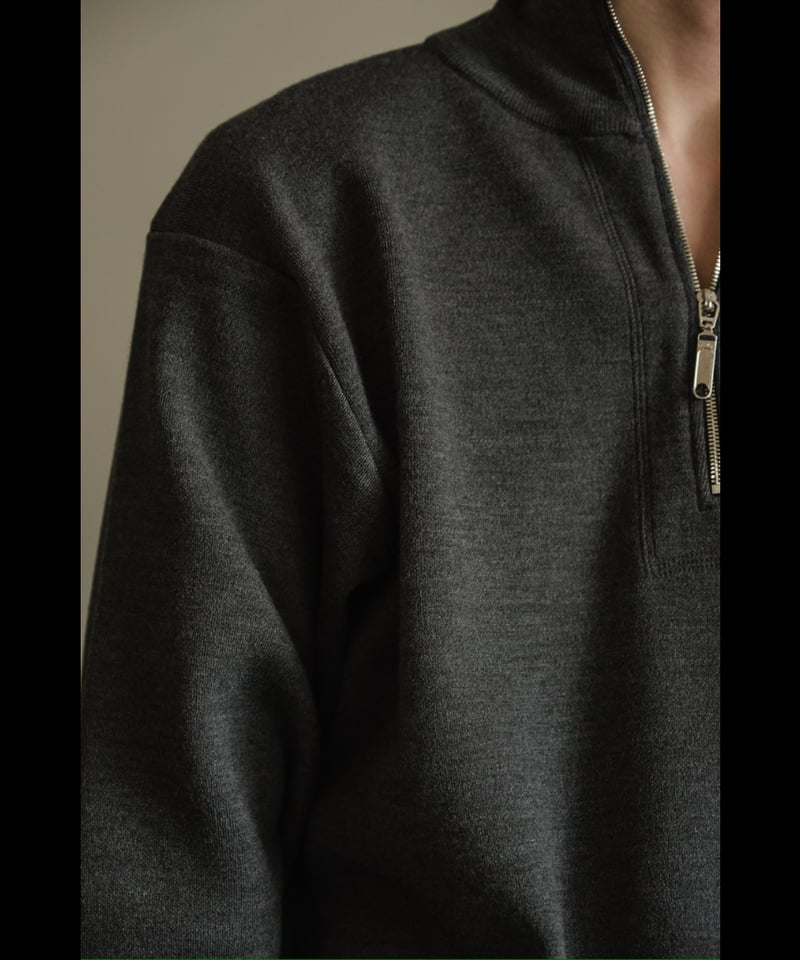 Olde H & Daughter WOOL KNIT TRACK HALF ZIP | Mu