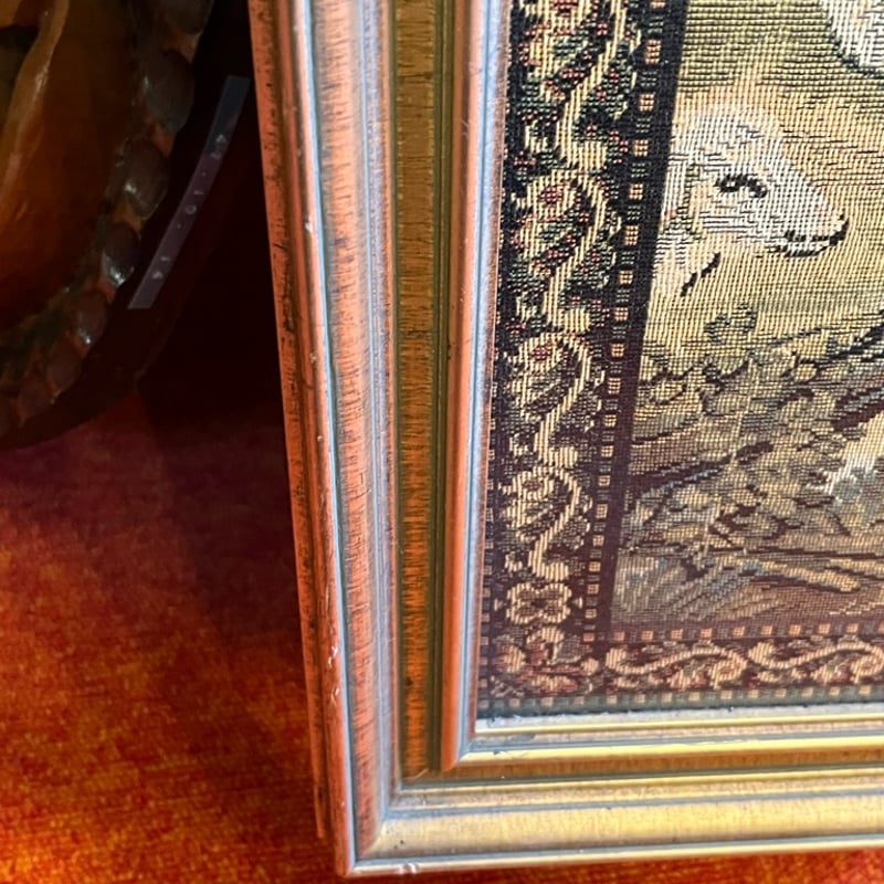 額入り ゴブラン織り 装飾額 タペストリー壁掛け 額縁 | アンティーク