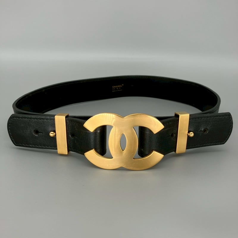 CHANEL (シャネル) ヴィンテージ デカココ ココマーク レザー ベルト