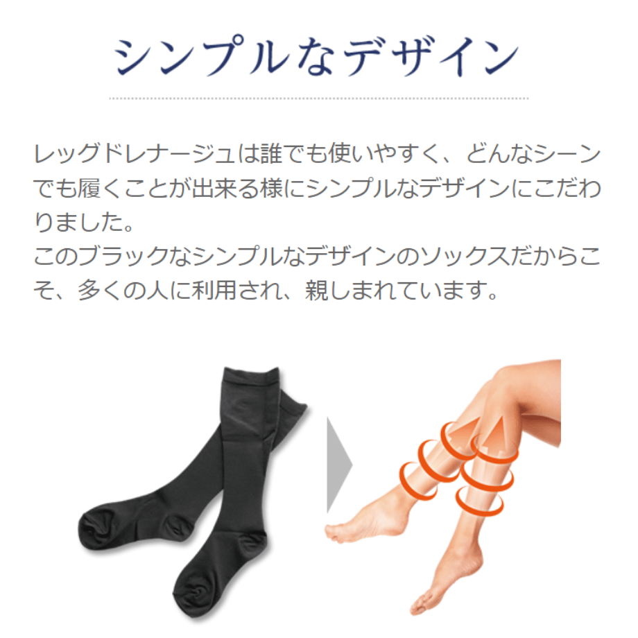 スパトリートメント レッグドレナージュ ハイソックス 1足セット