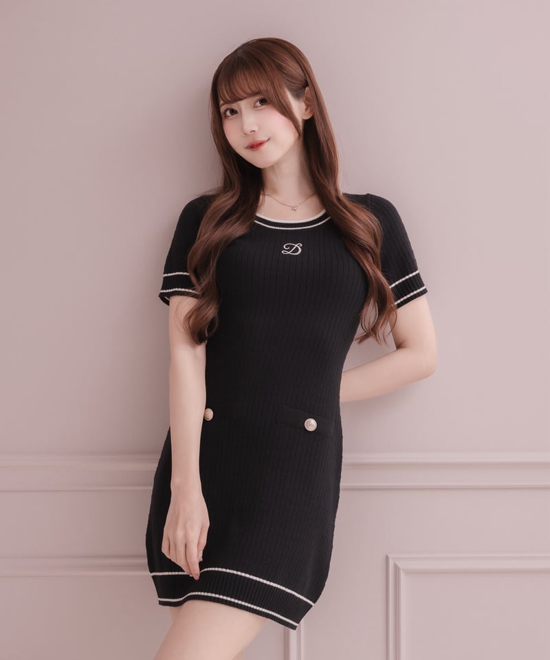 ロゴ刺繍ニットミニワンピース | DOLCELICHE（ドルチェリーチェ）