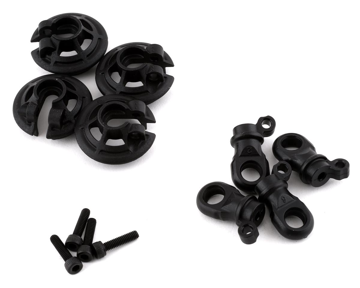 Traxxas Captured Shock Spring Retainers (Black) (4) [TRA8459