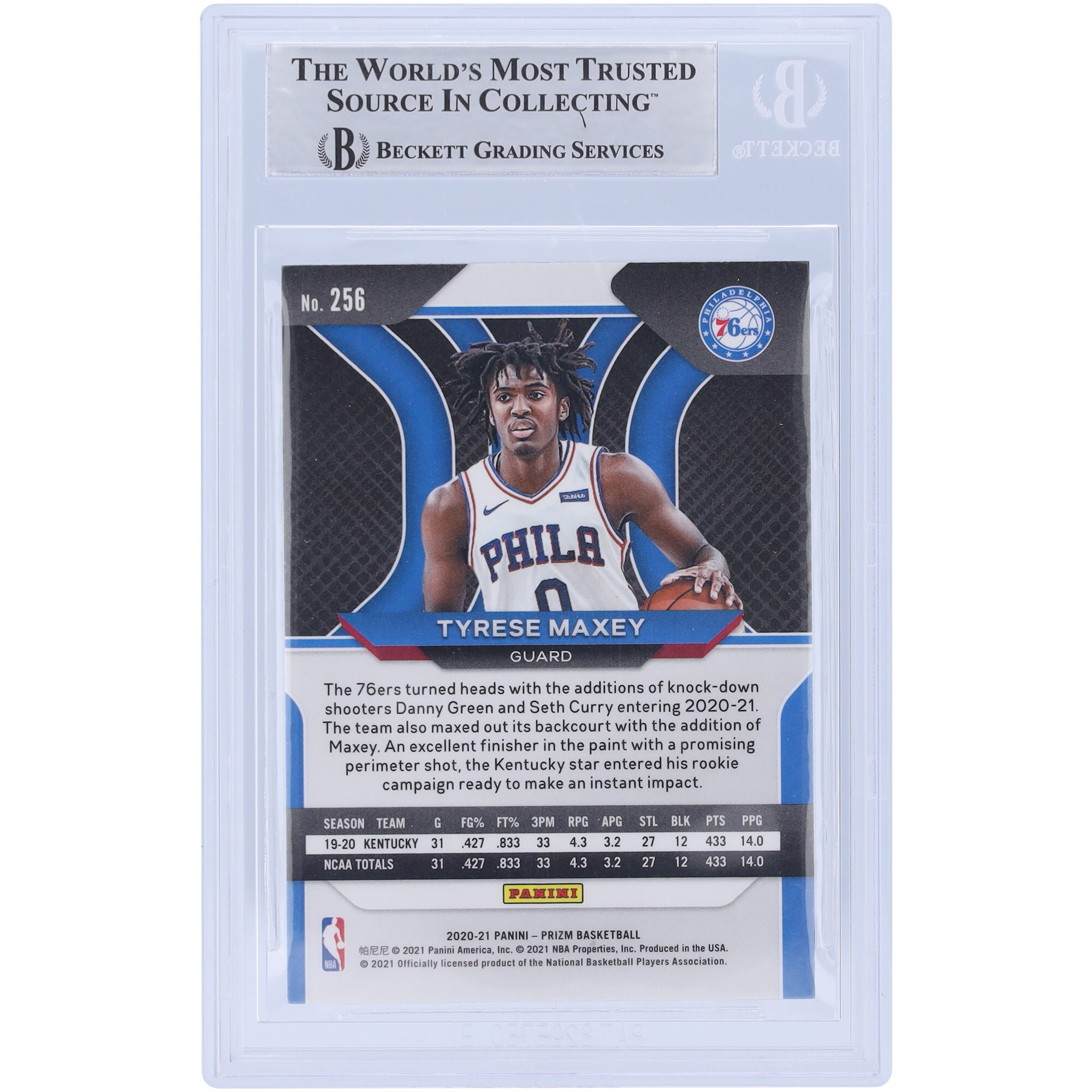 タイリース・マクシー フィラデルフィア 76ers 直筆サイン入り 2020-21