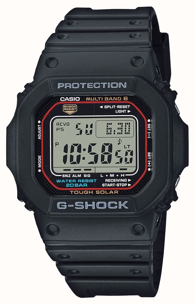 Casio G-Shock Multi Band 6 Radio Controlled Black Resin Strap GW