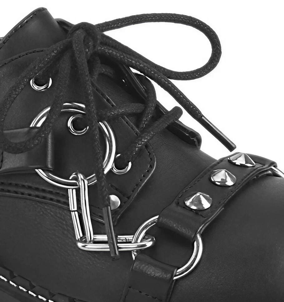 Emily-32 Alternative Black Vegan Leather Platform Shoe