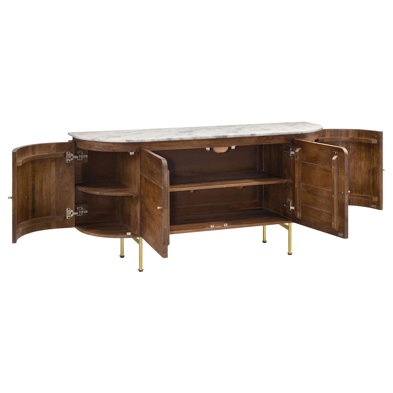 105145 by Coaster - Ortega 4-door Marble Top Sideboard Buffet