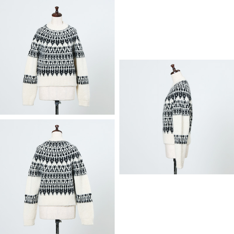 BATONER (バトナー) women MOHAIR NORDIC CREW NECK / モヘア