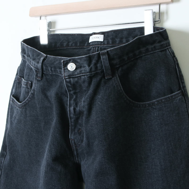 CIOTA (シオタ) ブラック スビンコットン 13,5oz バギーデニム