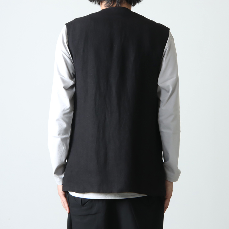 COMOLI (コモリ) ヴィスコースリネン ハンティングベスト