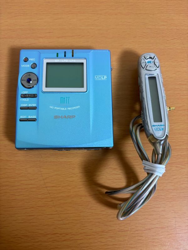 SHARP シャープ ポータブル MDプレーヤー MD-DS77 シルバー 動作未確認